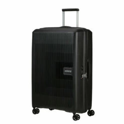 American Tourister Aerostep Expandable Large Suitcase - 77cm -Delsey Suitcase Store 146821 1041 AEROSTEP SPINNER 7728 EXP TSA FRONT34 58039.1673037419