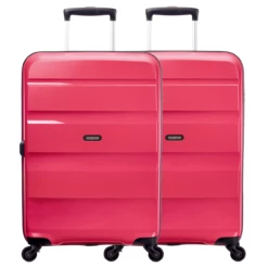 American Tourister Bon Air 2 Piece Luggage Set - 66cm X 2 -Delsey Suitcase Store American Tourister Bon Air 59423x2 Azalea Pink Front 36399.1680177527