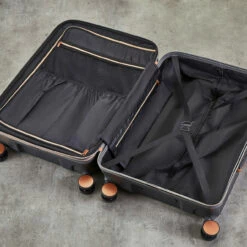 Rock Mayfair 4 Wheel Cabin Suitcase - 54cm -Delsey Suitcase Store Interior Mayfair Charcoal TR 0238 05909.1686734106