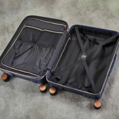 Rock Mayfair 4 Wheel Expandable Medium Suitcase - 65cm -Delsey Suitcase Store Interior Mayfair Navy TR 0238 14251.1686734106.1280.1280 39873.1686734552