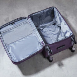 Rock Rocklite DLX 4 Wheel Cabin Suitcase - 54cm -Delsey Suitcase Store Interior Rocklite DLX Purple TR 0243 11676.1686843933