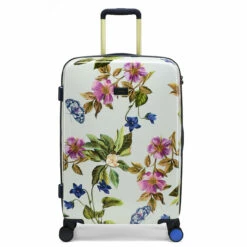 Joules Hard Side 4 Wheel Medium Suitcase - 66cm -Delsey Suitcase Store JLH0102 106 Joules Medium Case Spring Wood Botanical 1 76830.1695300420