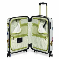 Joules Hard Side 4 Wheel Cabin Suitcase - 54cm -Delsey Suitcase Store JLH0103 106 Joules Cabin Case Spring Wood Botanical 3 13135.1691572858