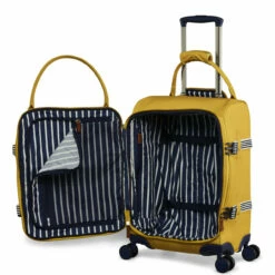 Joules Coast 4 Wheel Cabin Suitcase - 54cm 21 Joules Coast 4 Wheel Cabin Suitcase - 54cm -Delsey Suitcase Store JLS5003 003 Cabin Trolley Case 4W Antique Gold 3 71713.1695121076