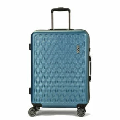 Rock Allure 4 Wheel Medium Suitcase - 68cm -Delsey Suitcase Store Medium Suitcase Allure Blue TR 0192 BU Front copy 56636.1660129451