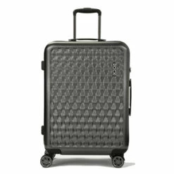 Rock Allure 4 Wheel Medium Suitcase - 68cm -Delsey Suitcase Store Medium Suitcase Allure Charcoal TR 0192 CH Front copy 17783.1660129451