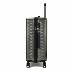 Rock Allure 4 Wheel Medium Suitcase - 68cm -Delsey Suitcase Store Medium Suitcase Allure Charcoal TR 0192 CH Side copy 35342.1660129446