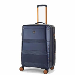 Rock Mayfair 4 Wheel Expandable Medium Suitcase - 65cm -Delsey Suitcase Store Medium Suitcase Mayfair Navy TR 0238 Main 41253.1686734555