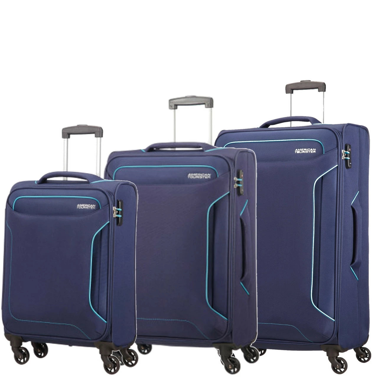 American Tourister Holiday Heat 3 Piece Luggage Set - 55cm, 67cm & 79cm 1 American Tourister Holiday Heat 3 Piece Luggage Set - 55cm, 67cm & 79cm