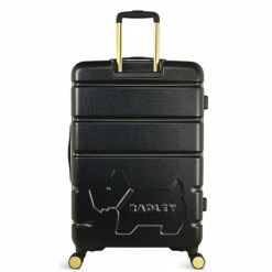 Radley Lexington 4 Wheel Exp Large Suitcase - 79cm -Delsey Suitcase Store Radley Lexington Large Suitcase Black Back 26618.1692100970