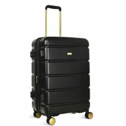 Radley Lexington 4 Wheel Exp Medium Suitcase - 68cm -Delsey Suitcase Store Radley Lexington Medium Suitcase Black Front1 54947.1692101360