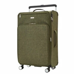 Rock Rocklite DLX 4 Wheel Expandable Large Suitcase - 78cm -Delsey Suitcase Store Rock Rocklite DLX TR 0243 L Khaki 2 64633.1686845251