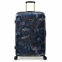 Sara Miller 4 Wheel Large Suitcase - 77cm -Delsey Suitcase Store SMH0101 010 Sara Miller Large 4W Trolley Midnight Leopard 1 57223.1695399039