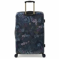 Sara Miller 4 Wheel Large Suitcase - 77cm -Delsey Suitcase Store SMH0101 010 Sara Miller Large 4W Trolley Midnight Leopard 4 81013.1695399039