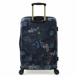 Sara Miller 4 Wheel Medium Suitcase - 67cm -Delsey Suitcase Store SMH0102 010 Sara Miller Medium 4W Trolley Midnight Leopard 4 59839.1695399362