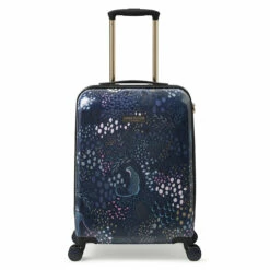 Sara Miller 4 Wheel Cabin Suitcase - 54cm -Delsey Suitcase Store SMH0103 010 Sara Miller Small 4W Trolley Midnight Leopard 1 85381.1695400059