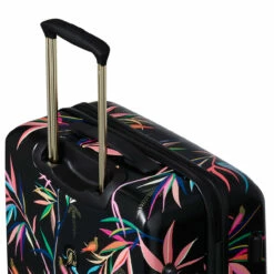 Sara Miller 4 Wheel Medium Suitcase - 67cm -Delsey Suitcase Store Sara Miller Black Bamboo trolley system 87020.1695399327