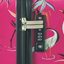 Sara Miller 4 Wheel Medium Suitcase - 67cm -Delsey Suitcase Store Sara Miller Pink Heron TSA Lock 08887.1695399328