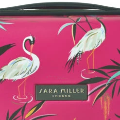 Sara Miller 4 Wheel Cabin Suitcase - 54cm -Delsey Suitcase Store Sara Miller Pink Heron branding 84860.1695400027