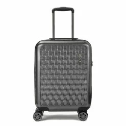 Rock Allure 4 Wheel Cabin Suitcase - 56cm -Delsey Suitcase Store Small Suitcase Allure Charcoal TR 0192 CH Front copy 20955.1660128431