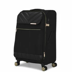 Ted Baker Albany Eco 4 Wheel Medium Suitcase - 69cm -Delsey Suitcase Store TBW7002 001 Ted Baker Albany Eco Black Medium Case 2 75176.1684486062