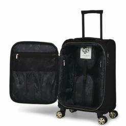 Ted Baker Albany Eco 4 Wheel Cabin Suitcase - 55cm 14 Ted Baker Albany Eco 4 Wheel Cabin Suitcase - 55cm -Delsey Suitcase Store TBW7003 001 Ted Baker Albany Eco Black Cabin Case 3 09033.1684486093