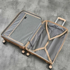 Rock Tulum 4 Wheel Exp Cabin Suitcase - 55cm -Delsey Suitcase Store TR 0239 BEI Interior 82474.1660815005