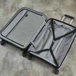 Rock Tulum 4 Wheel Exp Cabin Suitcase - 55cm -Delsey Suitcase Store TR 0239 BLK Interior 45039.1660815004