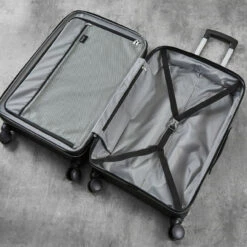 Rock Prime 4 Wheel Exp Cabin Suitcase - 56cm -Delsey Suitcase Store TR 0241 BLK Interior 50786.1661161322
