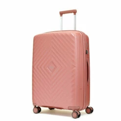 Rock Infinity 4 Wheel Expandable Medium Suitcase - 64cm -Delsey Suitcase Store pink m01 copy 40938.1686822849