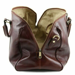 Tuscany Leather Duffle Bag With Rear Pocket Small - 42cm -Delsey Suitcase Store tl141250 1 5 1 68105.1659358747