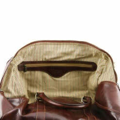 Tuscany Leather Duffle Bag With Rear Pocket Small - 42cm -Delsey Suitcase Store tl141250 1 7 1 14277.1659358747