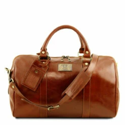 Tuscany Leather Duffle Bag With Rear Pocket Small - 42cm -Delsey Suitcase Store tl141250 3 37243.1659358747