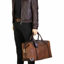Visconti Voyager Leather Holdall Cabin Size - 55cm -Delsey Suitcase Store voyager 4 33995.1682677626